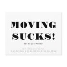 MOVING SUCKS Fun Simple Modern Minimalist Moving