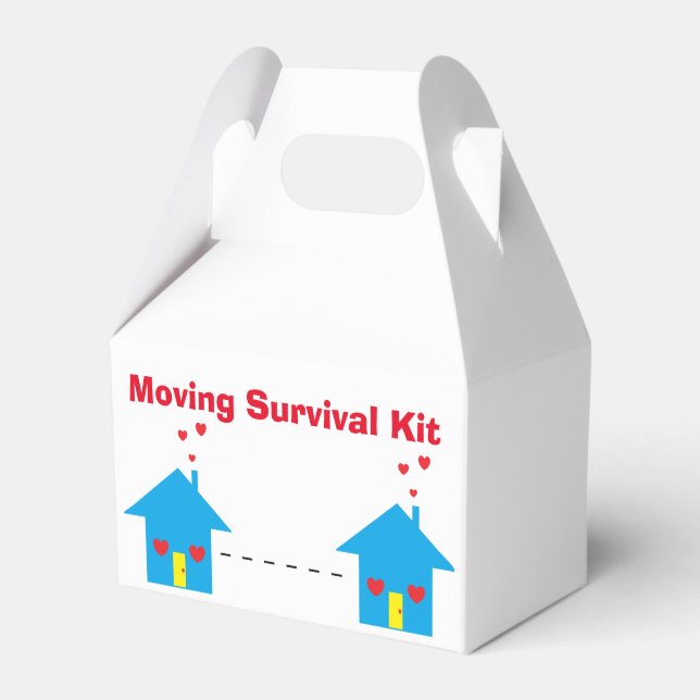 "Moving" Survival Kit Favour Box (Front Side)