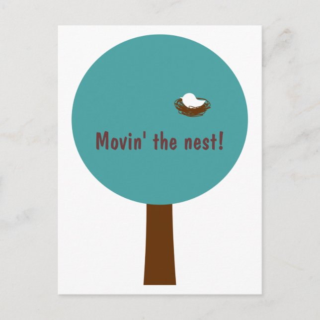 Moving the Nest Announcement Postcard ~ customise! (Front)