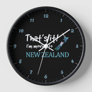 MOVING TO NEW ZEALAND KIWI PAUA CLOCK