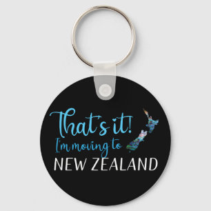 MOVING TO NEW ZEALAND KIWI PAUA KEY RING