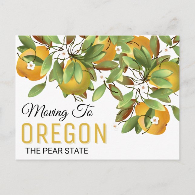 Moving To Oregon | Change of Address Postcard (Front)