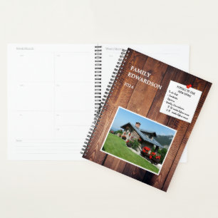 Moving to our new home rustic wood planner
