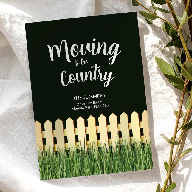 Moving to the country with picket fence and grass invitation (Creator Uploaded)