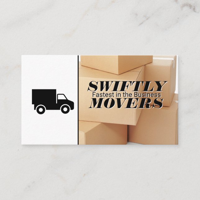Moving Truck | Boxes Business Card (Front)