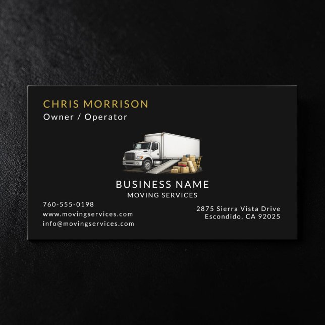 Moving Truck Services Business Card (Creator Uploaded)