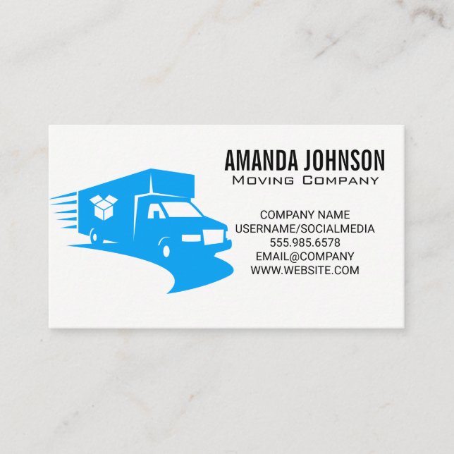 Moving Van | Truck Service Business Card (Front)