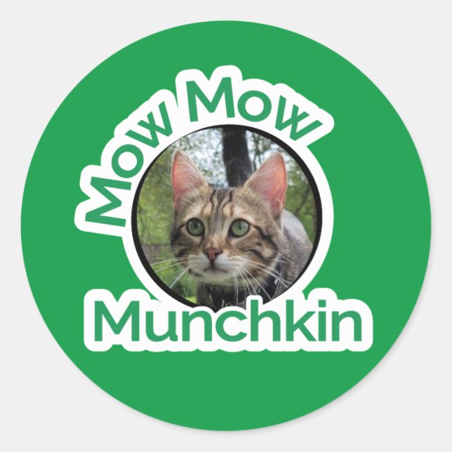 Mow Mow Munchkin Logo Classic Round Sticker (Front)