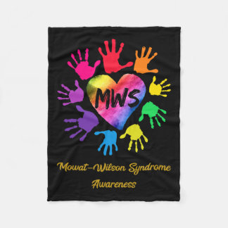 Mowat Wilson Syndrome Awareness Hands Gift  Fleece Blanket