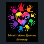 Mowat Wilson Syndrome Awareness Hands Gift  Poster<br><div class="desc">Mowat Wilson Syndrome Awareness Hands Gift</div>