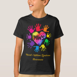 Mowat Wilson Syndrome Awareness Hands Gift  T-Shirt