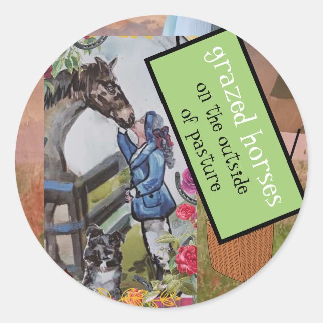 MOWED LAWN OVAL STICKER (Front)