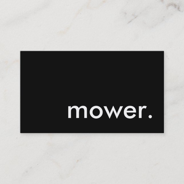 mower. business card (Front)