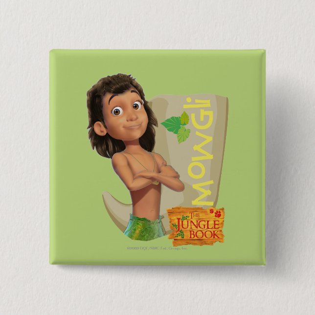 Mowgli 1 15 cm square badge (Front)