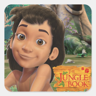 Mowgli 4 square sticker