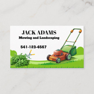 Mowing and Landscaping Business Card