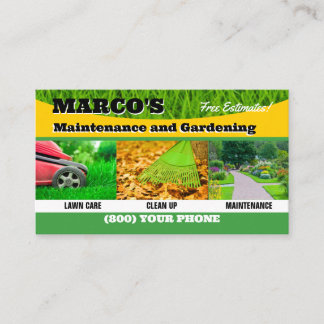Mowing and Lawn Care Business Card