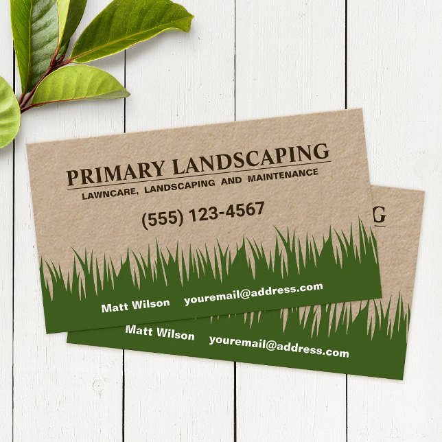 Mowing Grass  Lawn Care  Business Card (Creator Uploaded)