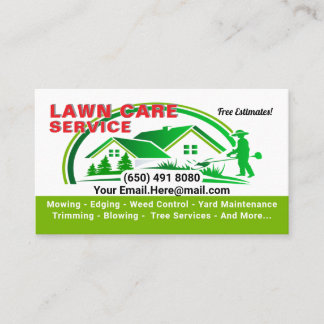 Mowing Service Business Card Gardening
