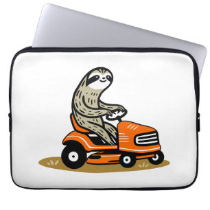 Mowing Sloth Laptop Sleeve