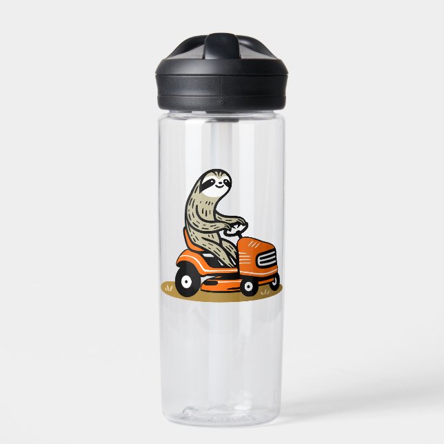Mowing Sloth  Water Bottle (Front)
