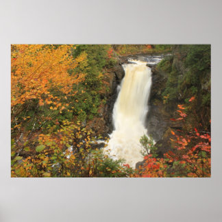 Moxie Falls in Autumn The Forks Maine Poster