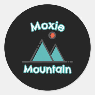 Moxie Mountain Maine Mountains Climbing Hiking Cam Classic Round Sticker
