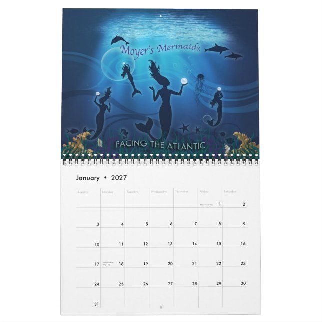 Moyer's Mermaids Calender 2012 Calendar (Jan 2027)