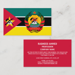 Mozambican Flag & Emblem, Flag of Mozambique Business Card