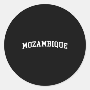 Mozambique  classic round sticker