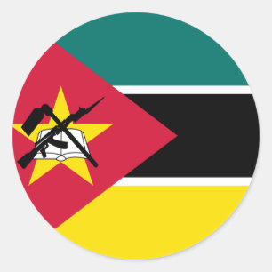 mozambique classic round sticker