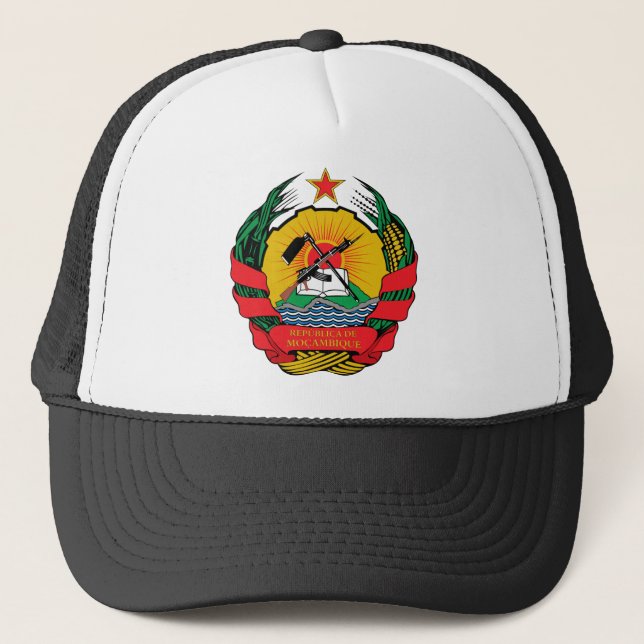 Mozambique Coat of Arms Trucker Hat (Front)