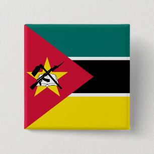 Mozambique Flag 15 Cm Square Badge