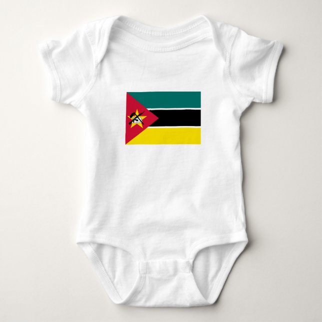 Mozambique Flag Baby Bodysuit (Front)