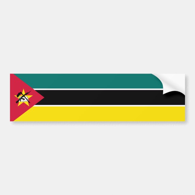 Mozambique Flag Bumper Sticker (Front)