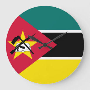 Mozambique Flag Large Clock