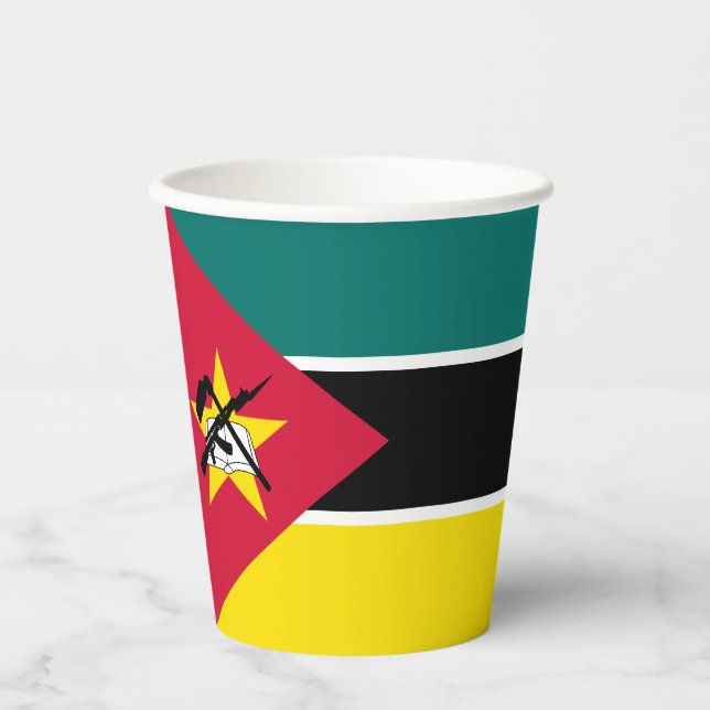 Mozambique Flag Paper Cups (Front)