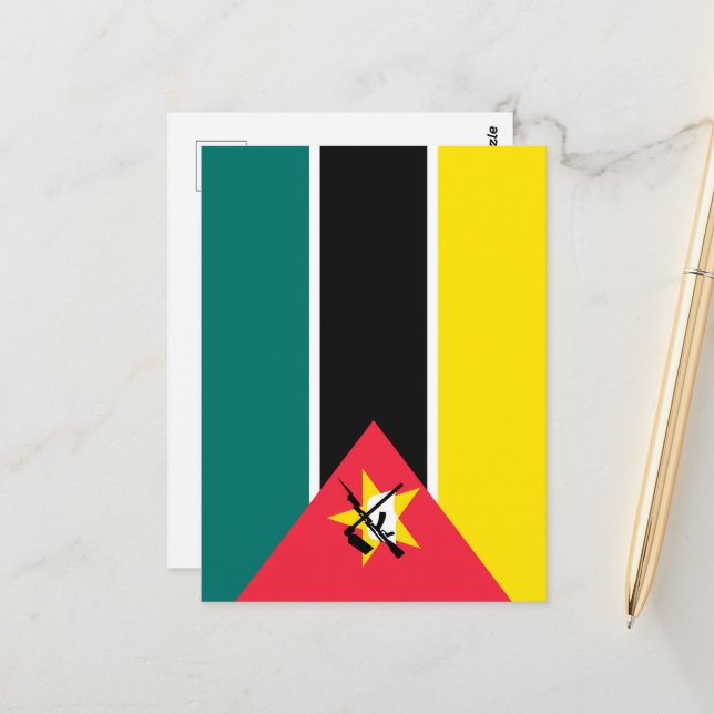 Mozambique flag postcard (Front/Back In Situ)