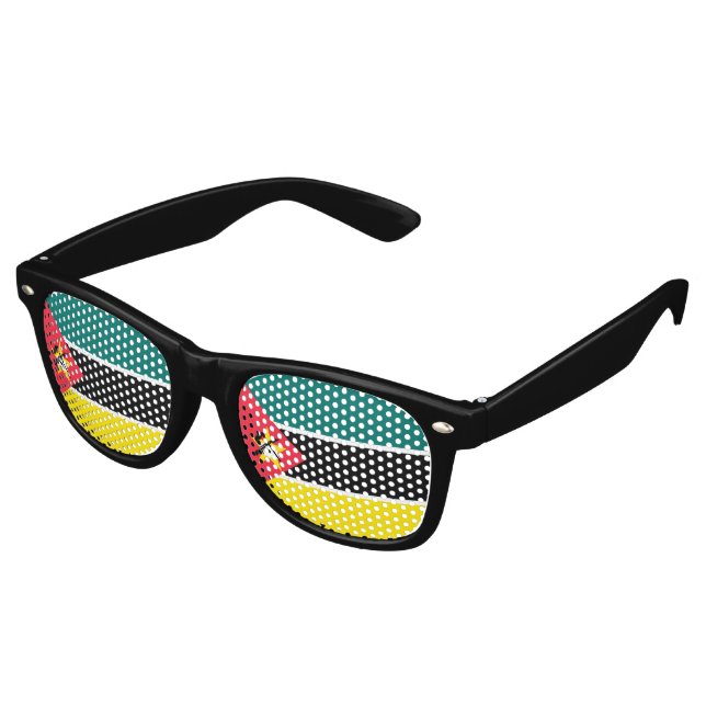 Mozambique flag retro sunglasses (Angled)