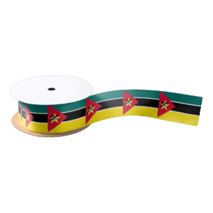 Mozambique Flag Satin Ribbon