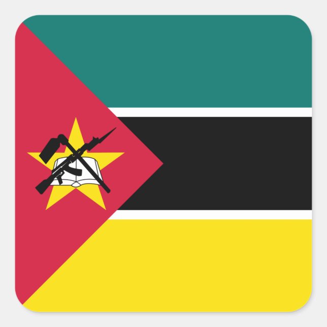 Mozambique Flag Square Sticker (Front)
