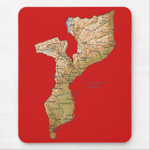 Mozambique Map Mousepad