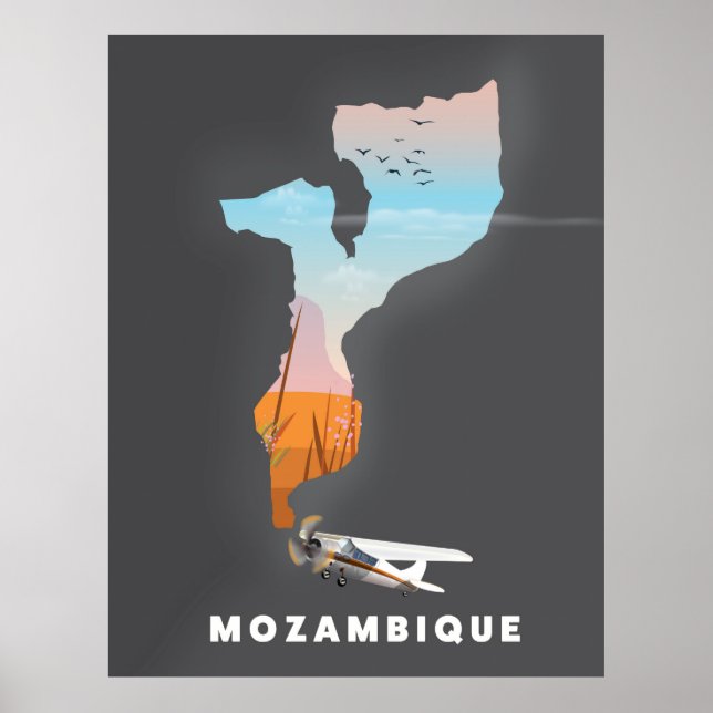 Mozambique map poster (Front)