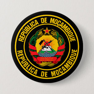 Mozambique Round Emblem 7.5 Cm Round Badge