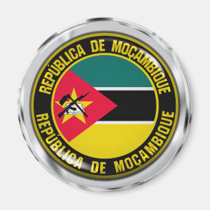 Mozambique Round Emblem Magnet