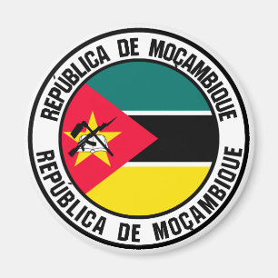 Mozambique Round Emblem Magnet