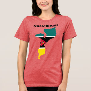 MOZAMBIQUE Special Customisable Red Tourist Tri-Blend Shirt