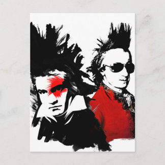Mozart Beethoven Punk Postcard