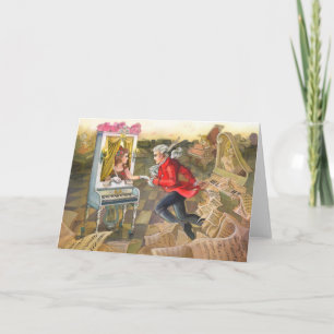 Mozart Finds His Muse Greeting Card