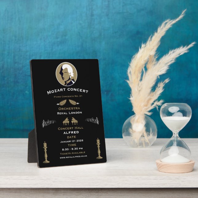 Mozart Music Concert Plaque (Side)